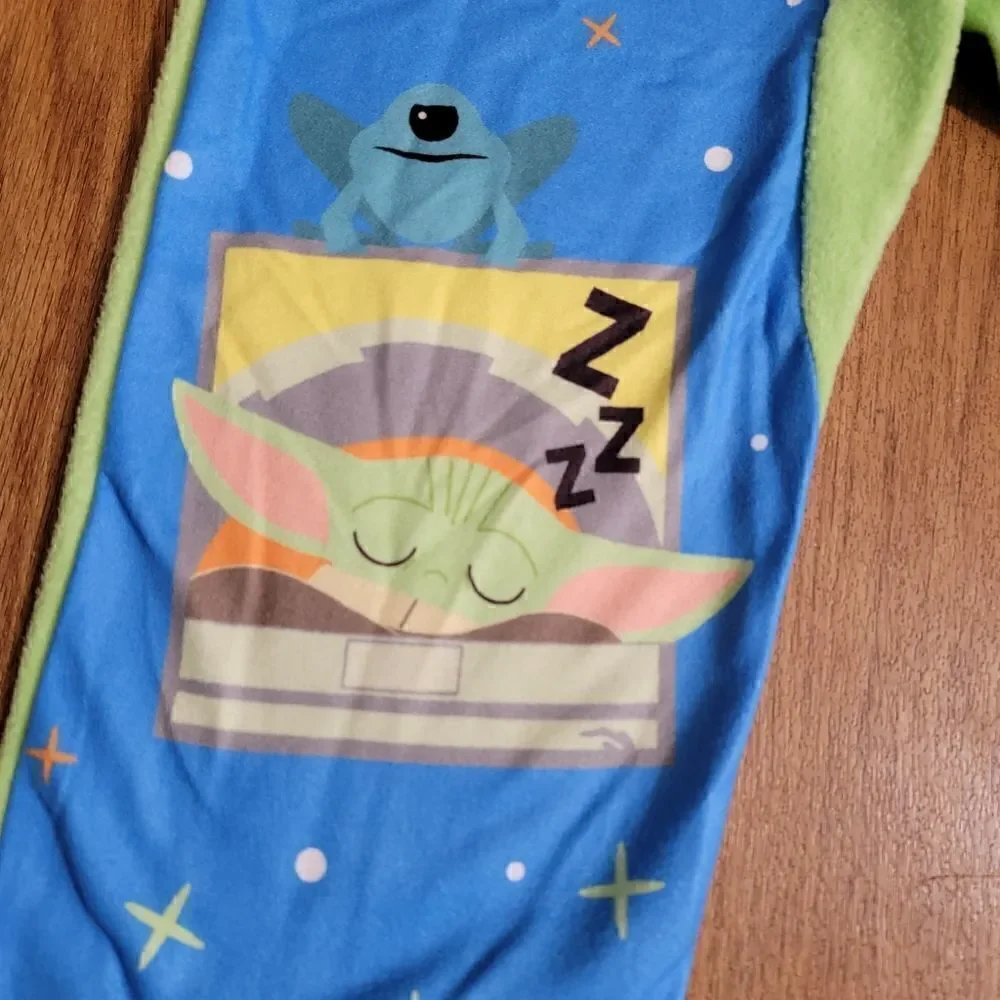 Star Wars The Mandalorian Grogu Baby Yoda Pajama Blanket Sleepee 1 Piece Size 6